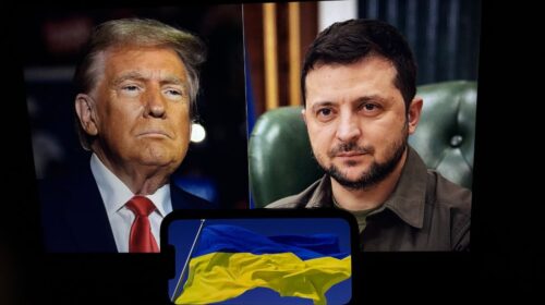 Volodymyr Zelenskyy and Donald Trump